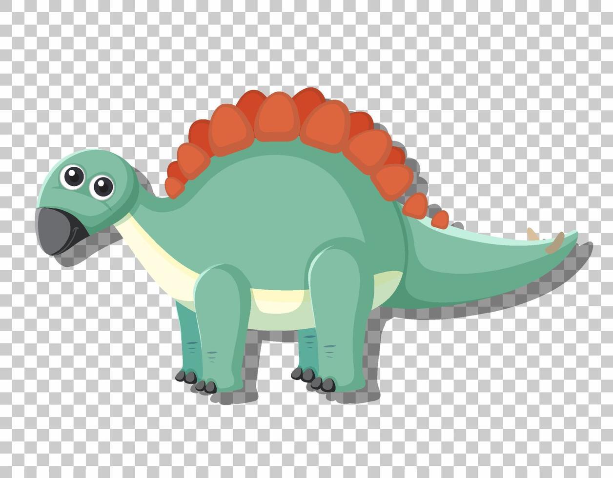 Cute stegosaurus dinosaur isolated vector