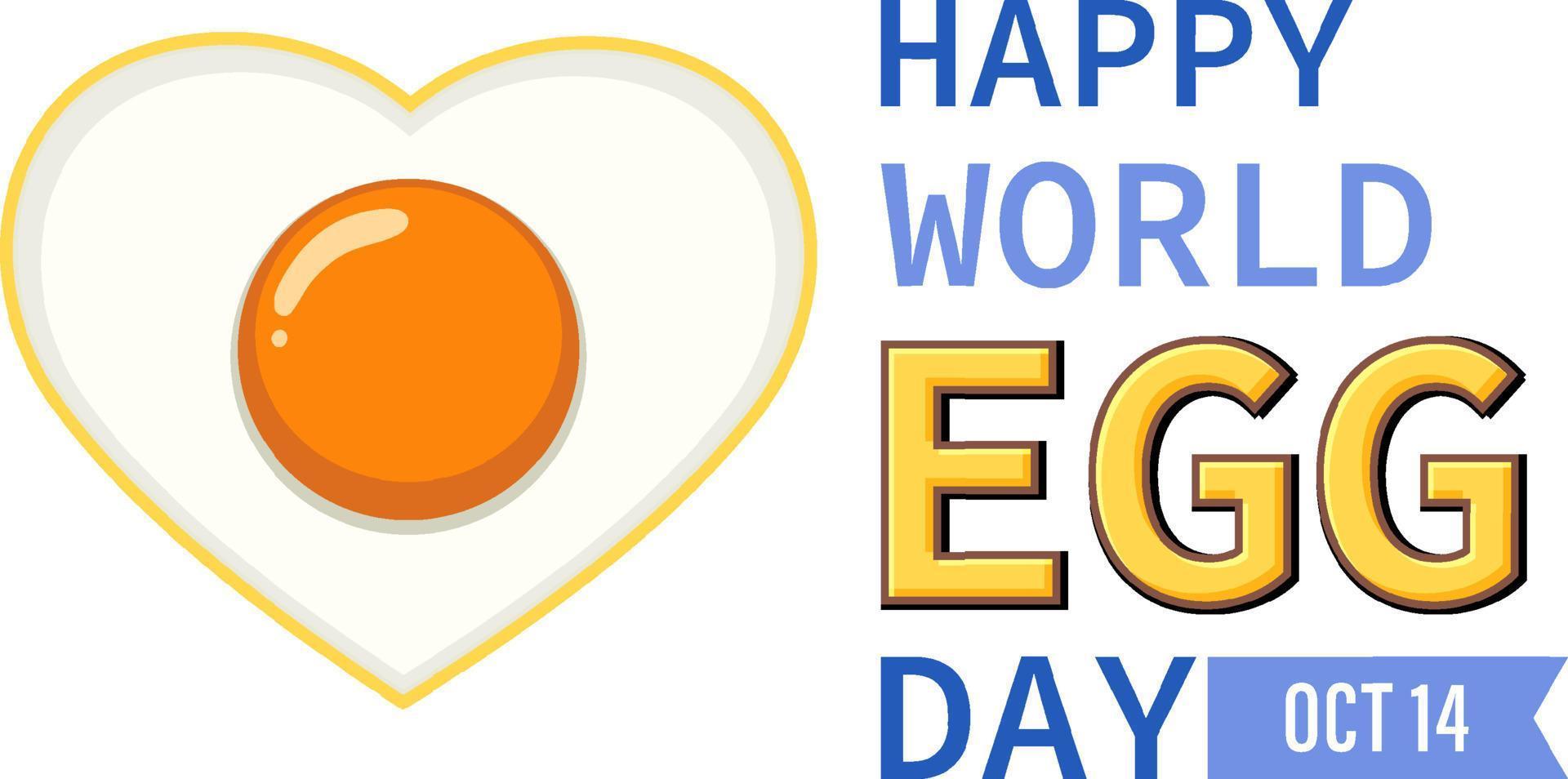 World egg day banner or logo design vector