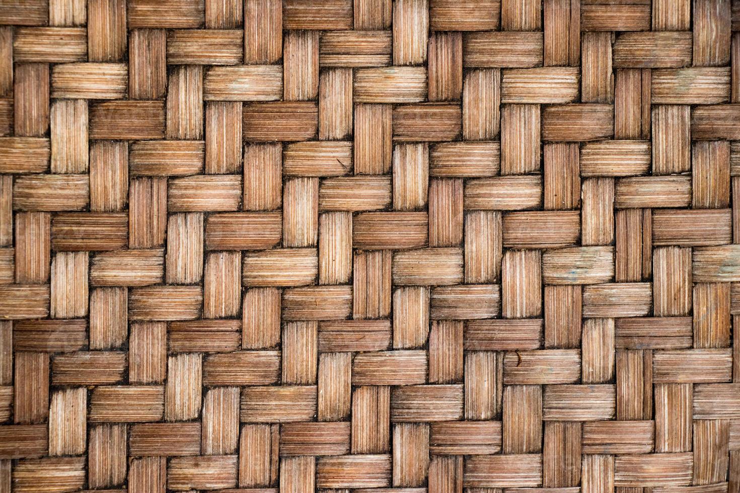 Closed up of brown color wooden weave texture background photo