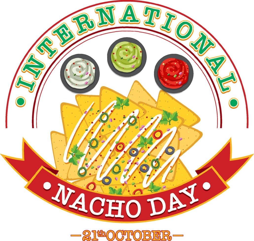 diseño del cartel del día internacional del nacho vector