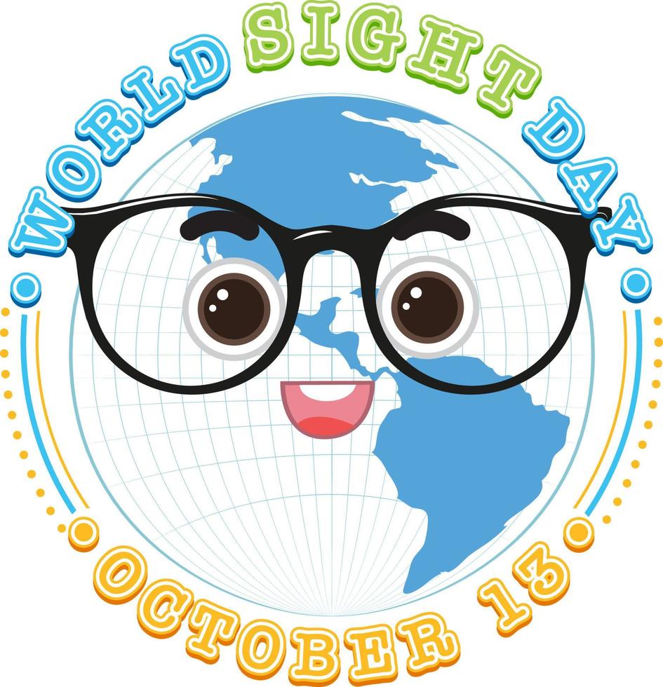 diseño del cartel del día mundial de la vista vector