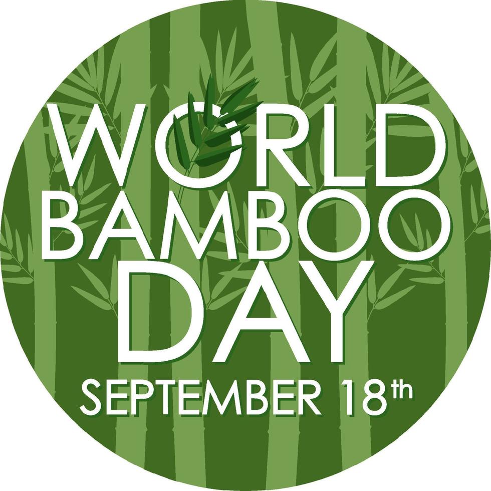 World Bamboo Day September 18 vector