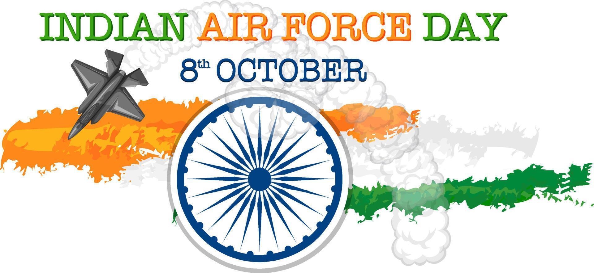 Indian Air Force Day Poster vector