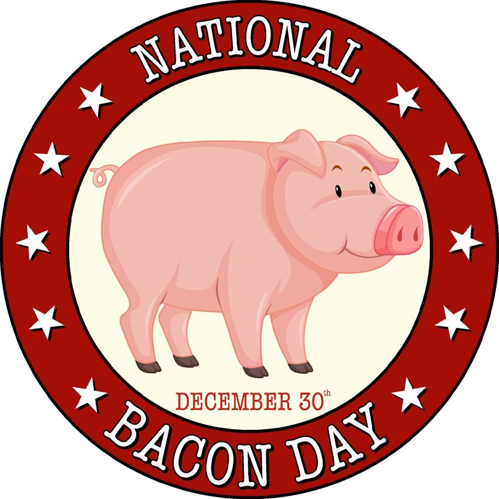 Banner of International bacon day vector