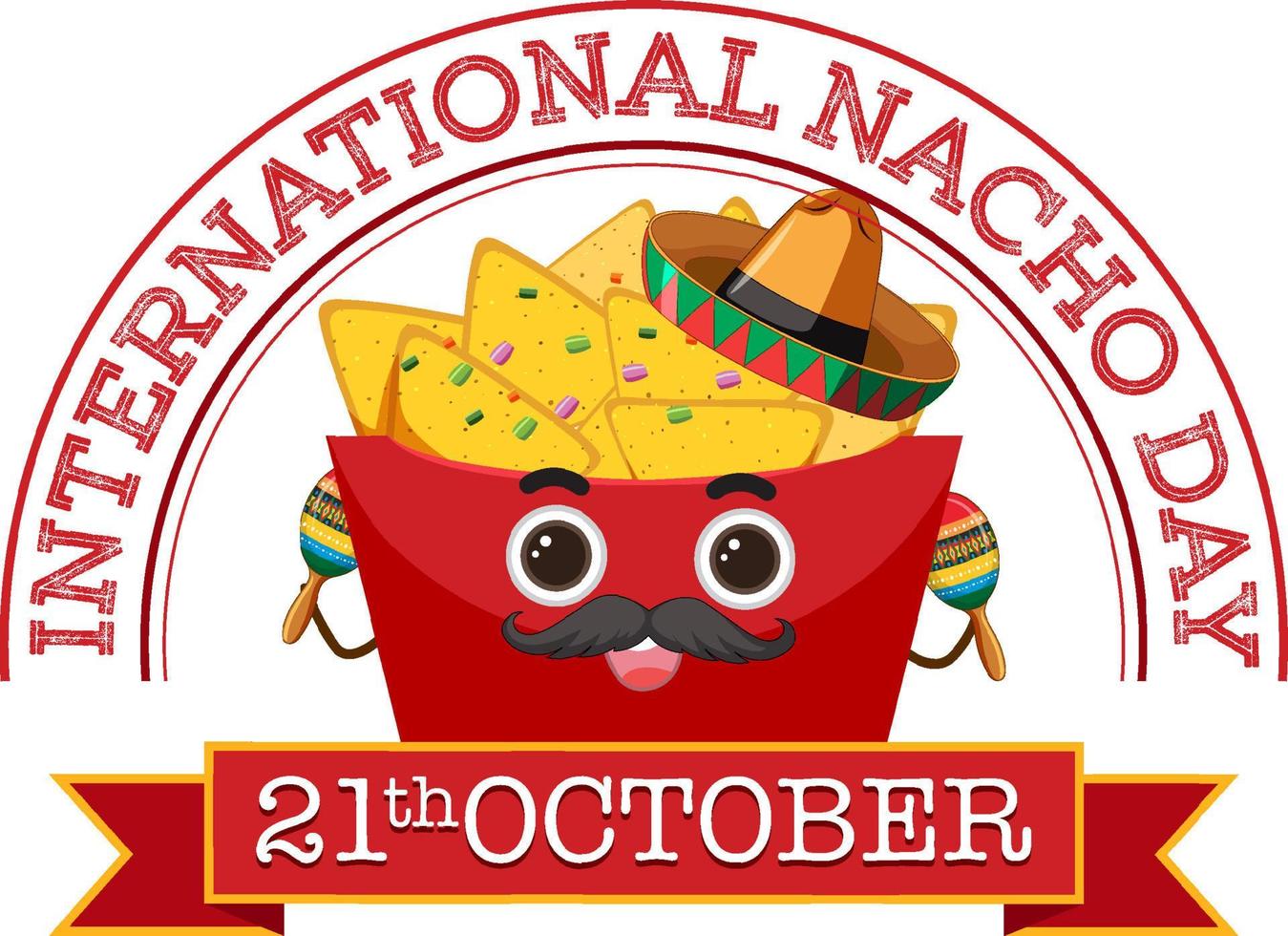 International Nacho Day Poster Design vector