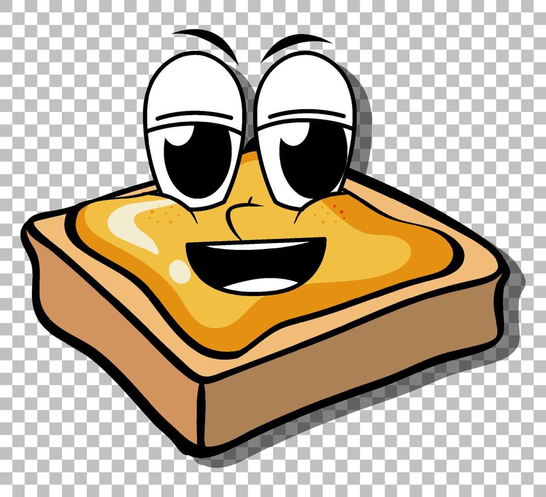 Bread cartoon character isolated vector