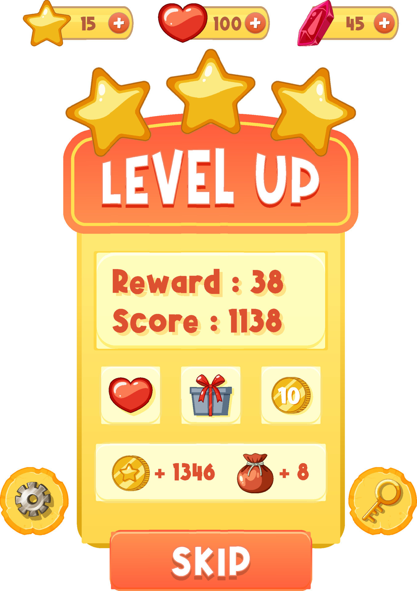 Game element template design set 9202038 Vector Art at Vecteezy