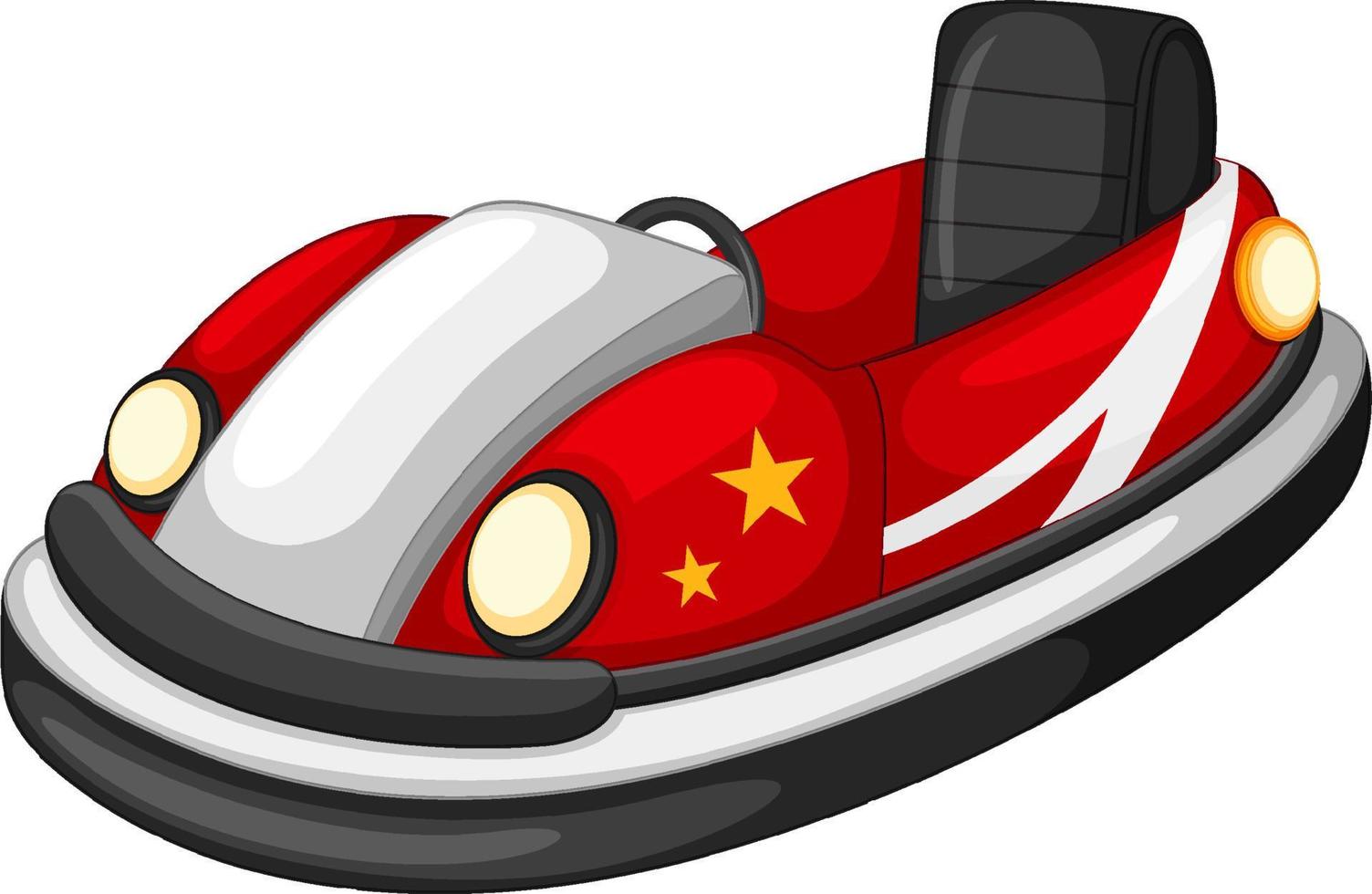 Cartoon bumper car on white background vector