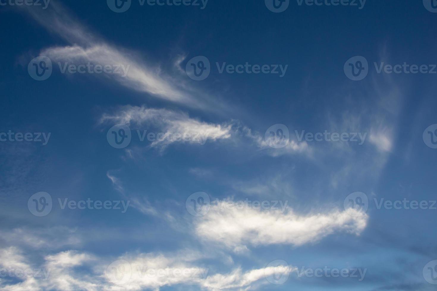 blue sky with clouds closeup photo