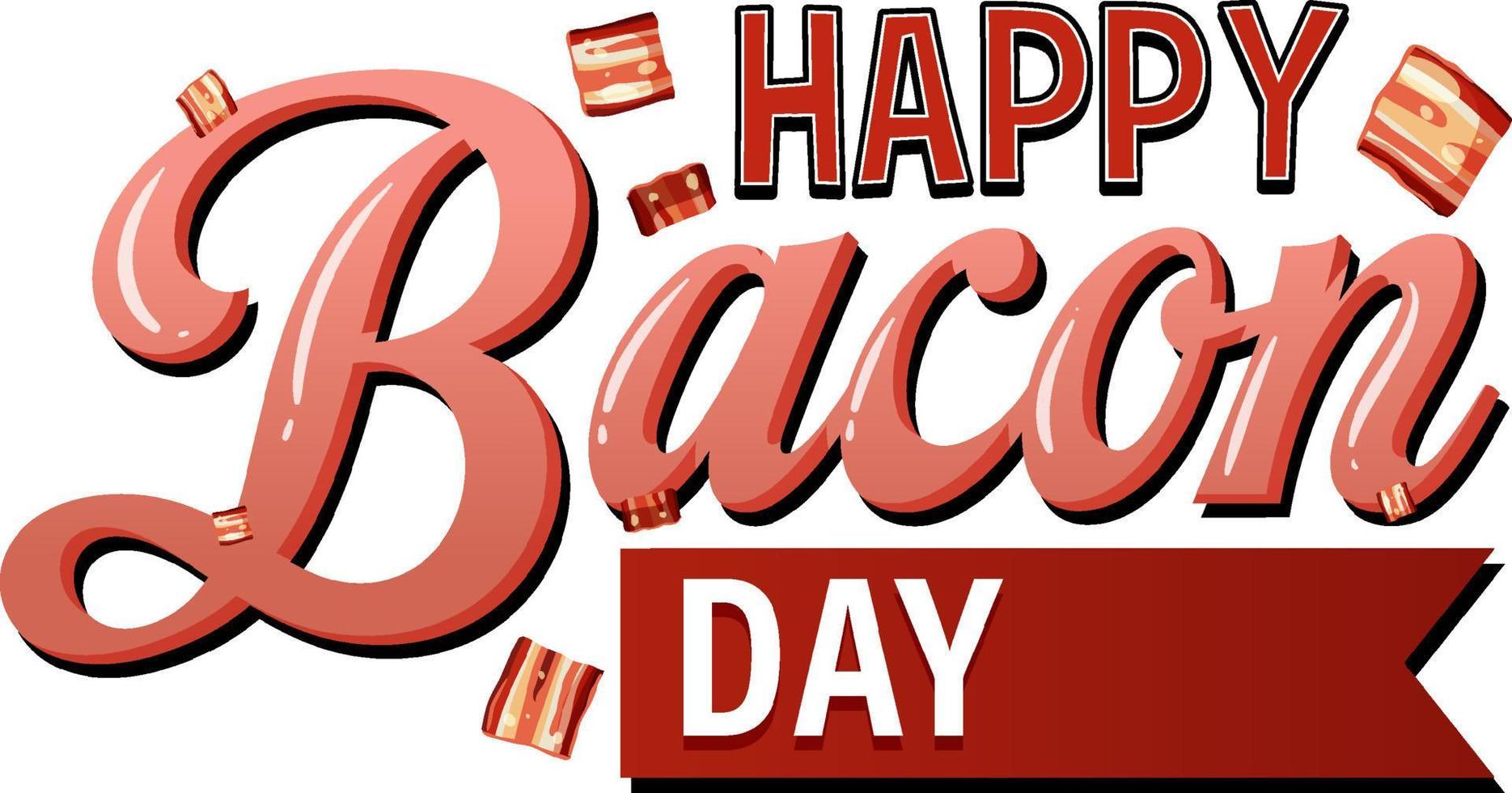 Banner of International bacon day vector