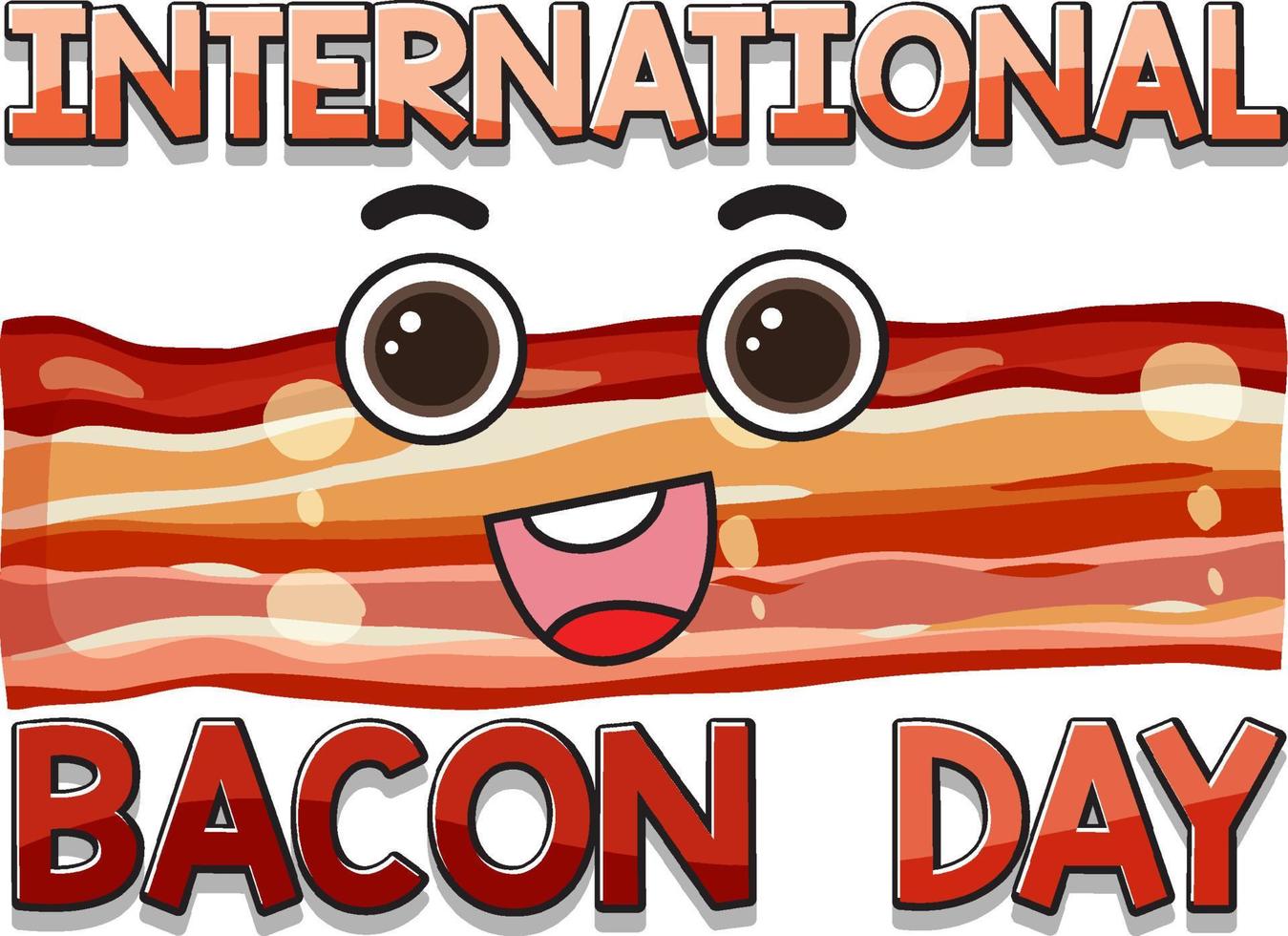 diseño del cartel del día internacional del tocino vector