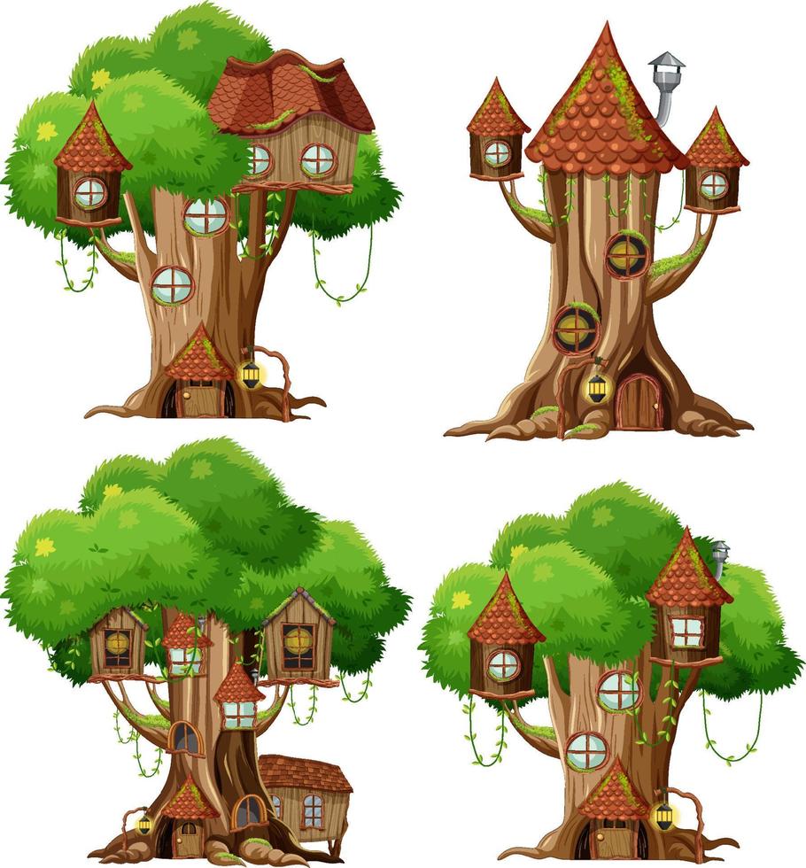 Big tree isolated cartoon vector