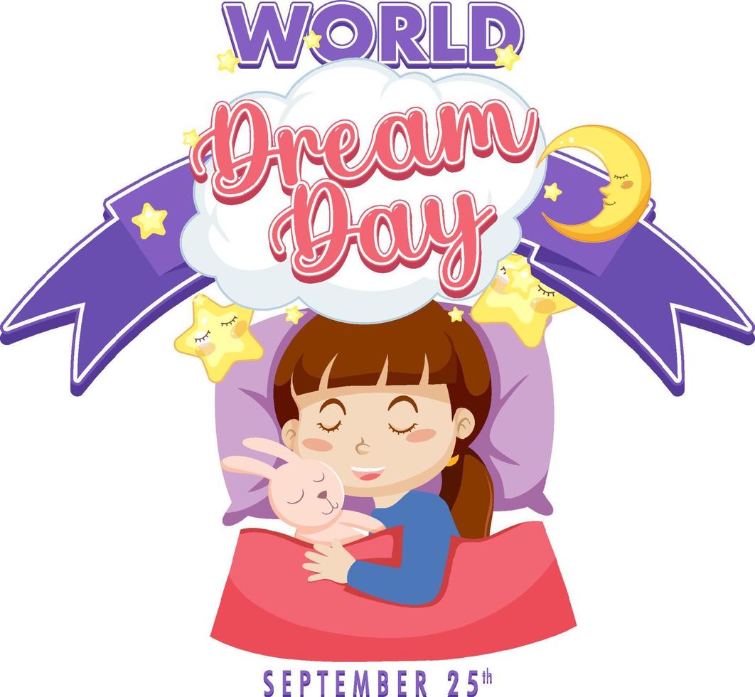 World Dream Day Banner Design vector