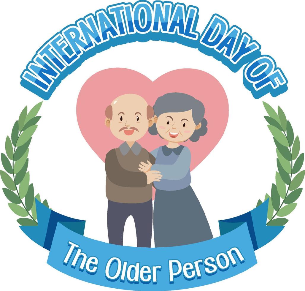 International Day for Older Person Poster Template vector