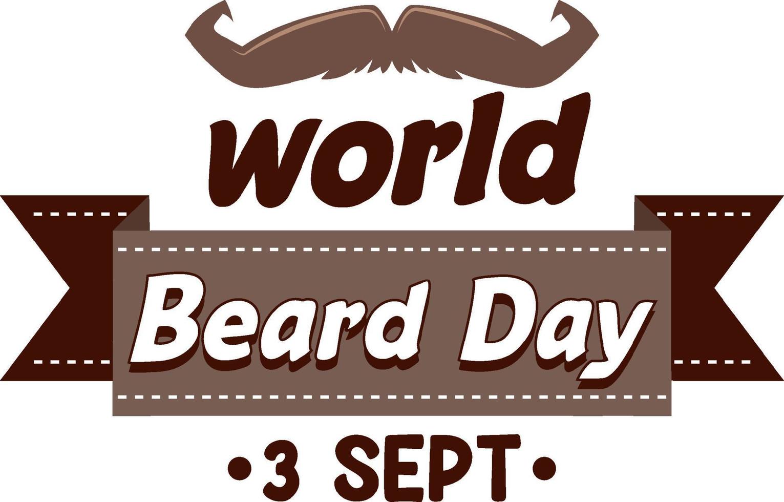 World Beard Day September 3 vector