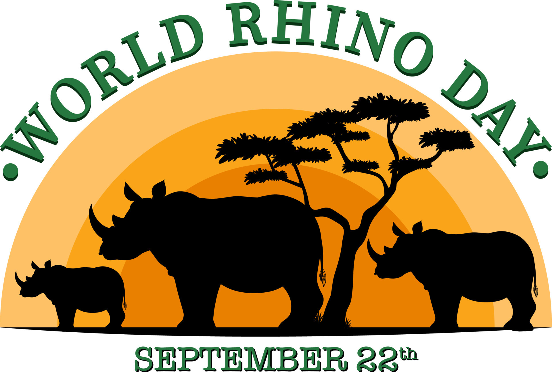 World Rhino Day September 22 9202419 Vector Art at Vecteezy