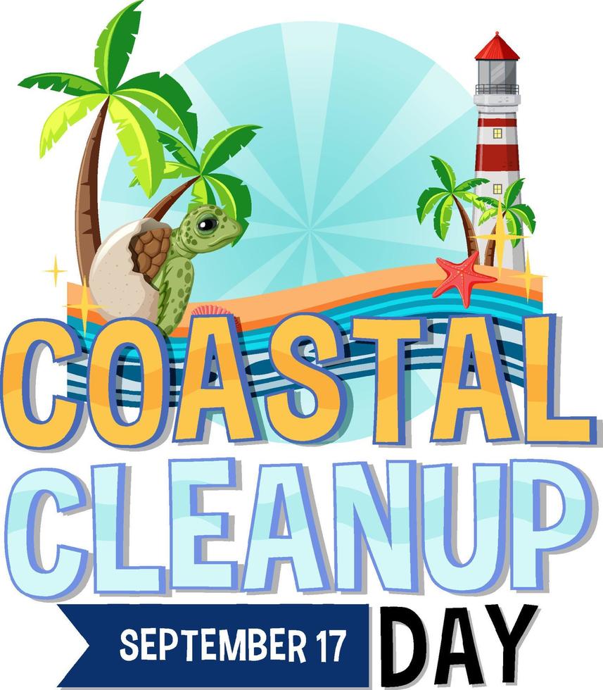 International Coastal Cleanup Day Banner Design vector