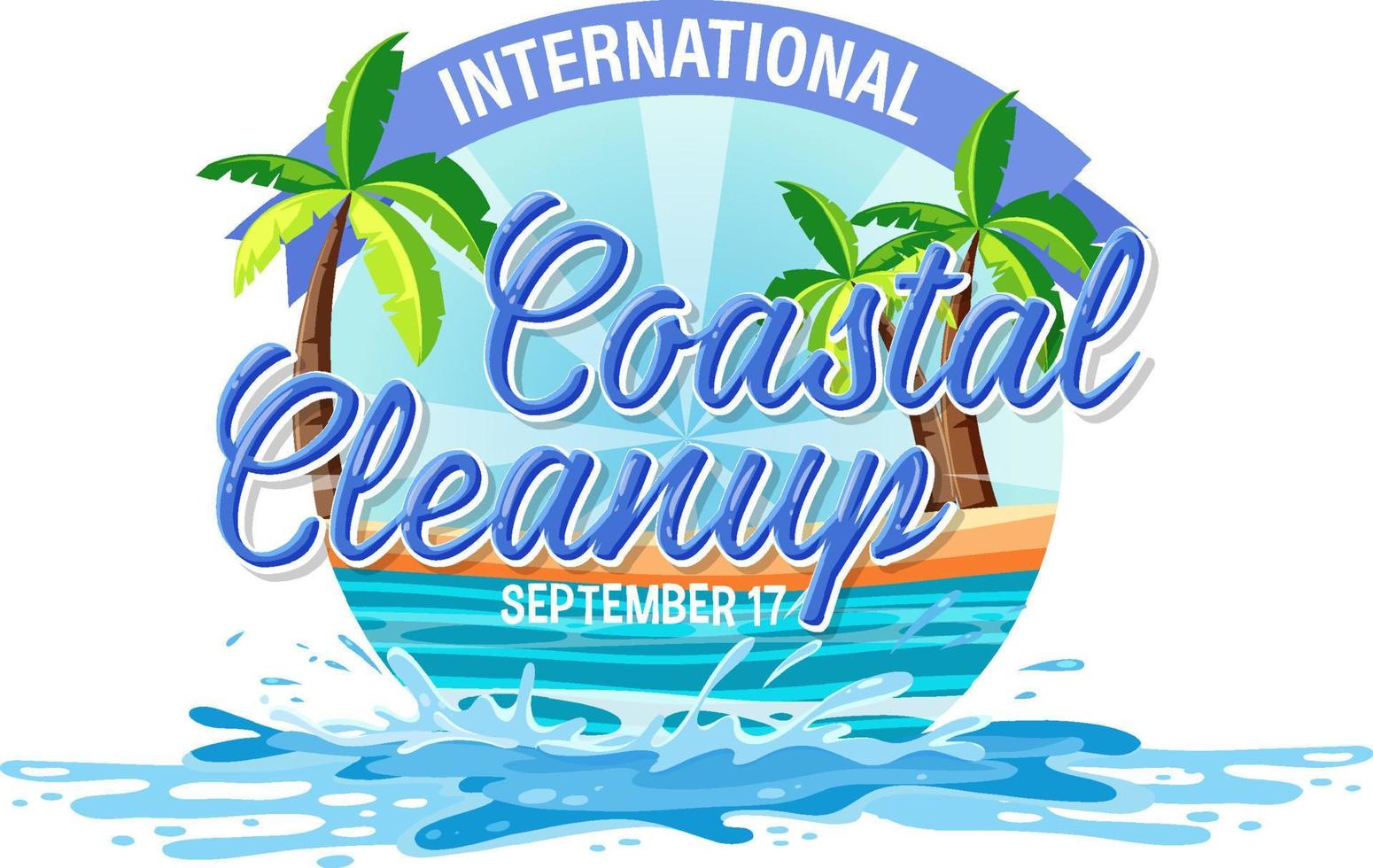 International Coastal Cleanup Day Banner Design vector