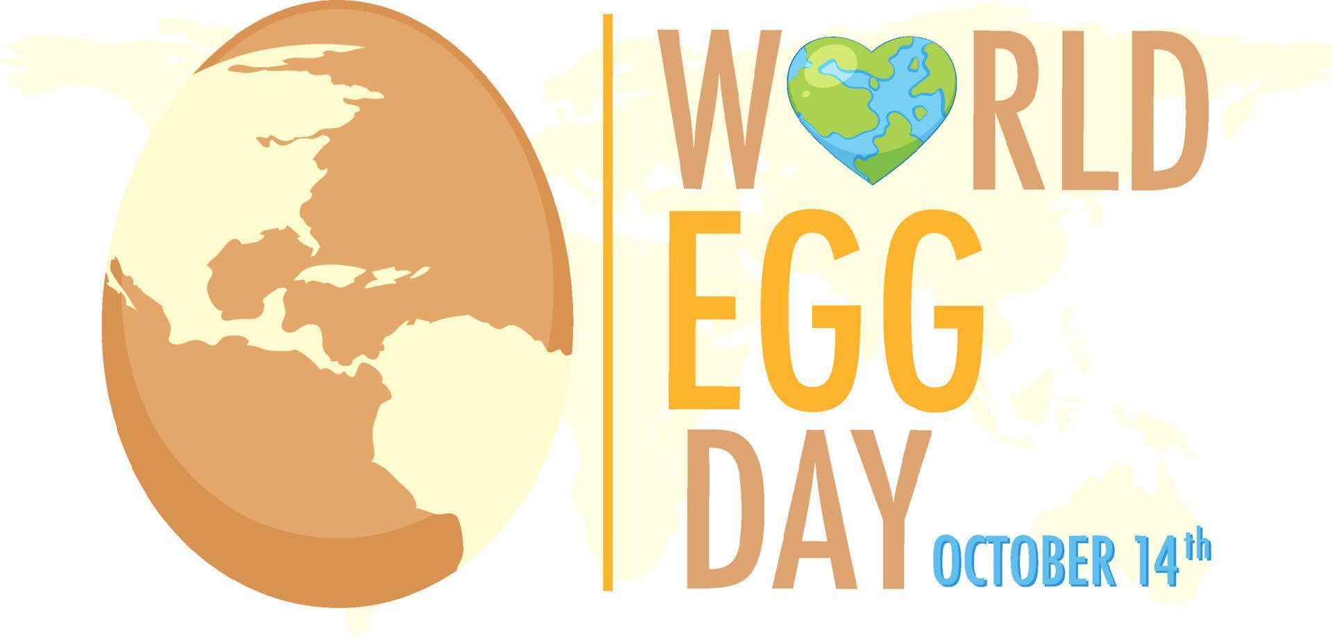 World Egg Day October 14 Banner Design vector