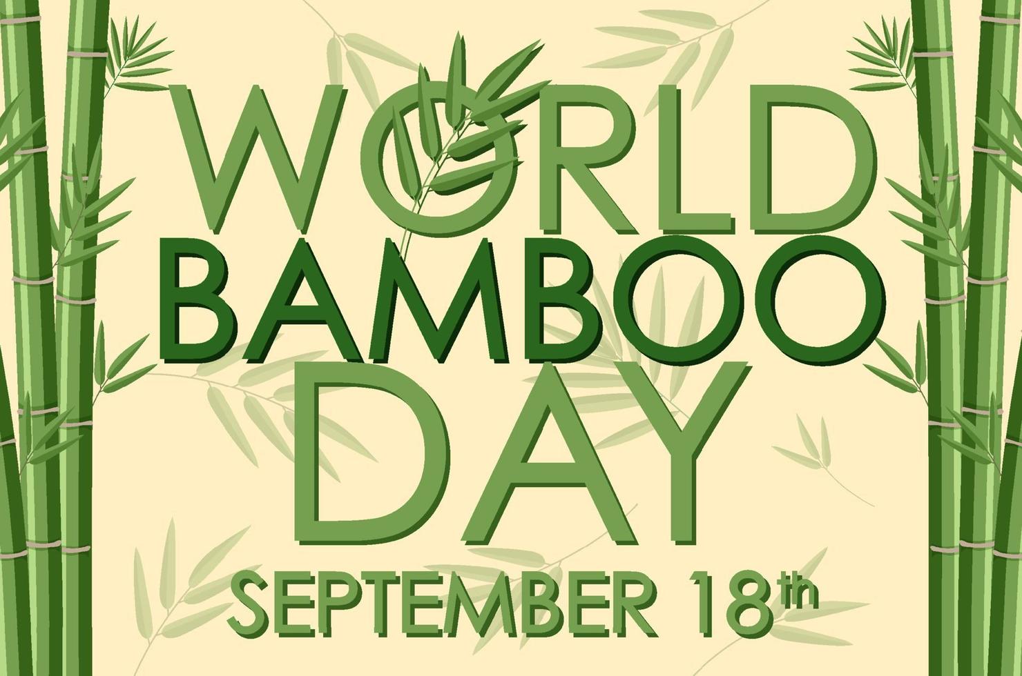 World Bamboo Day September 18 vector