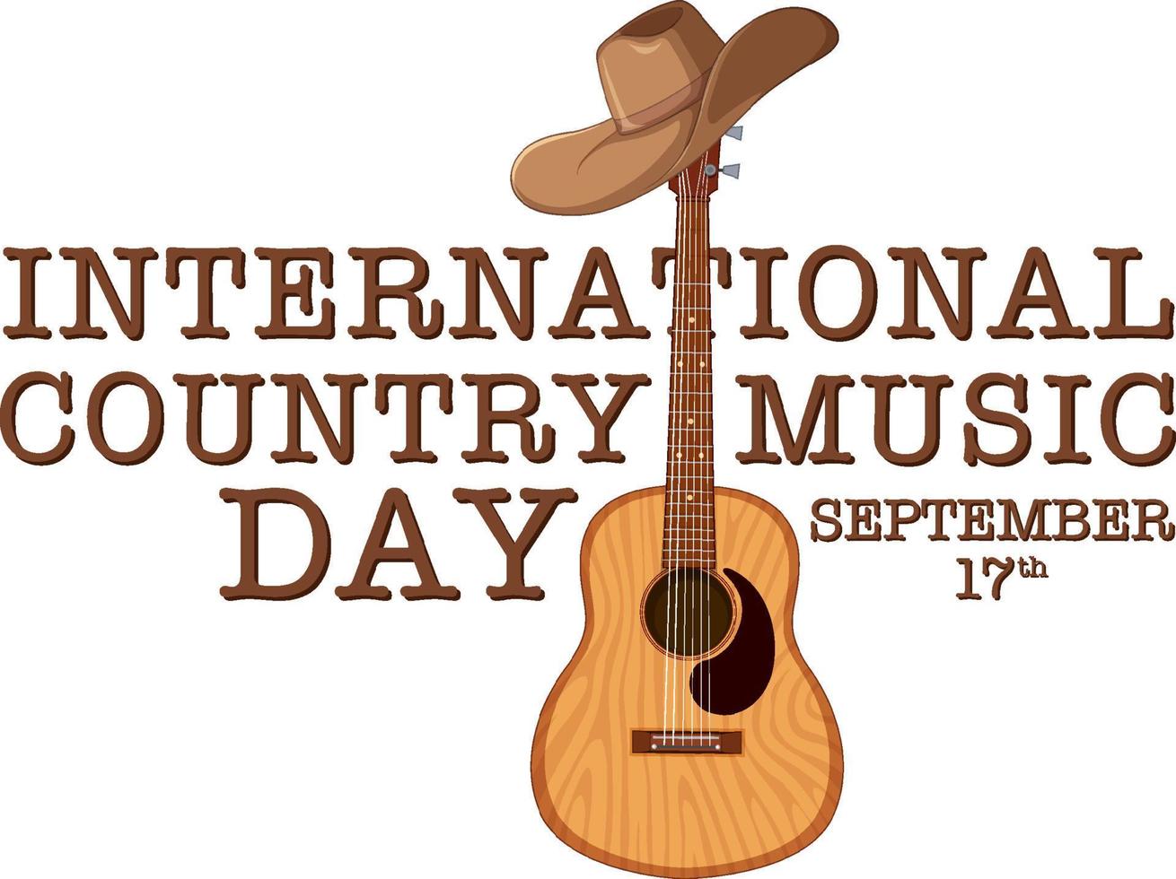 dia internacional de la musica country vector