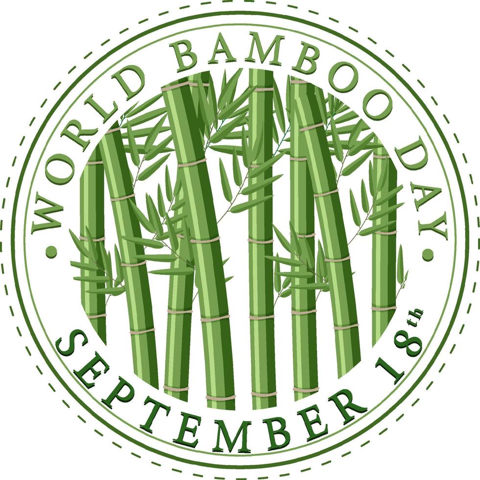 World Bamboo Day September 18 vector