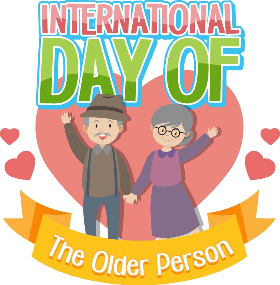 International Day for Older Person Poster Template vector