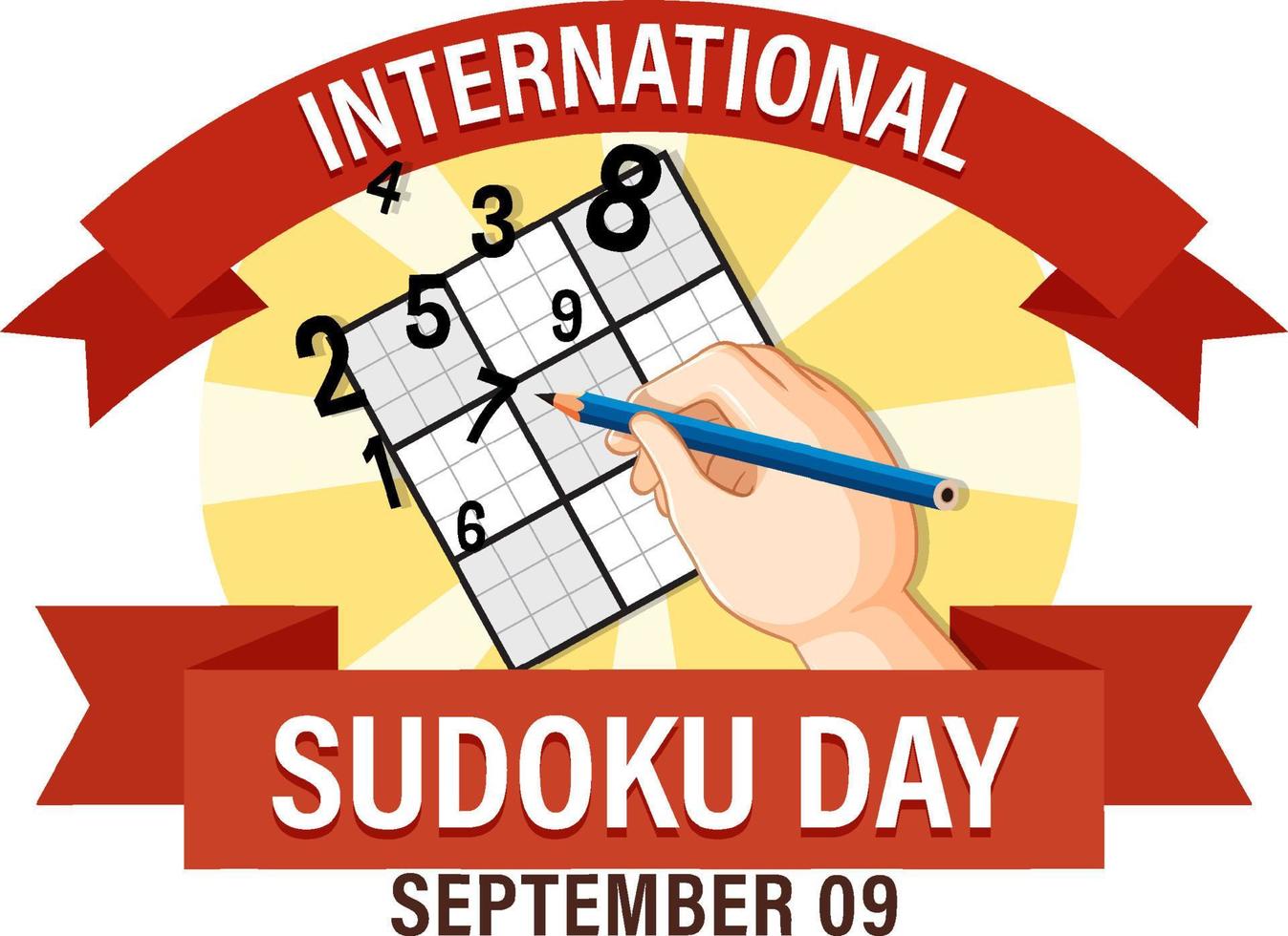 International Sudoku Day Banner Design vector