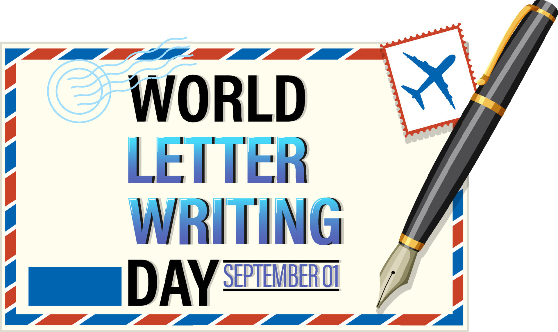 World Letter Writing Day Poster Design 9202559 Vector Art at Vecteezy