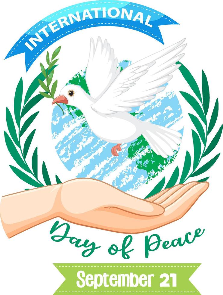 International Day of Peace Banner Design vector