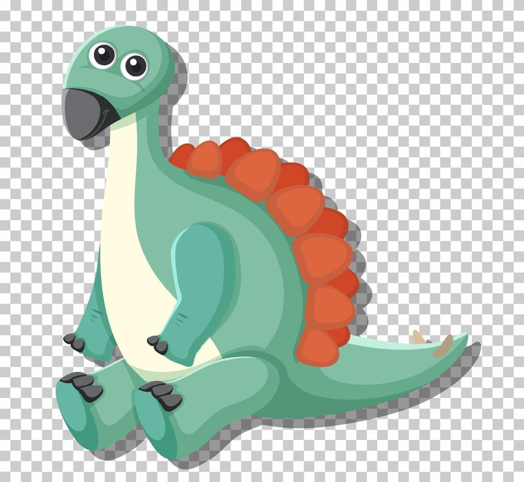 Cute stegosaurus dinosaur isolated vector