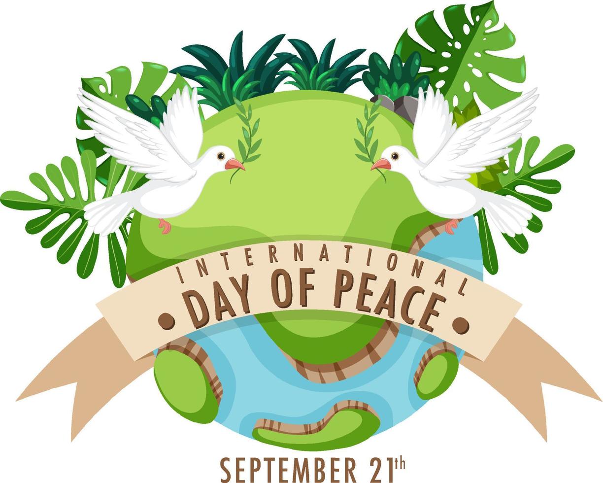 diseño de banner del día internacional de la paz vector