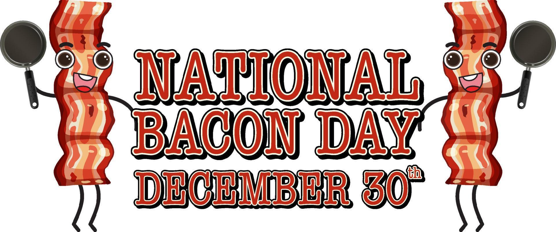 International Bacon Day Banner Template vector