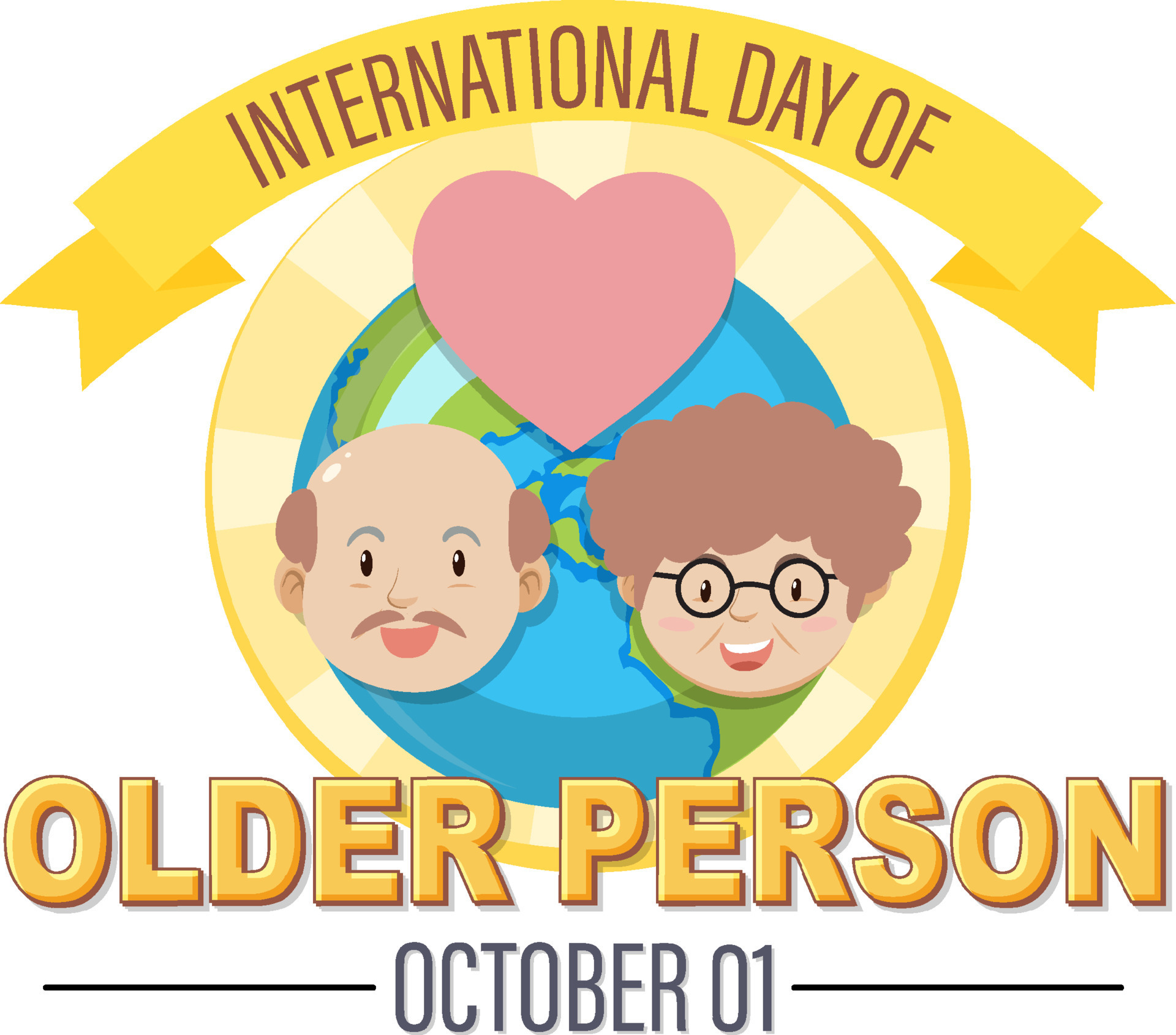 International Day for Older Persons Poster 9202638 Vector Art at Vecteezy