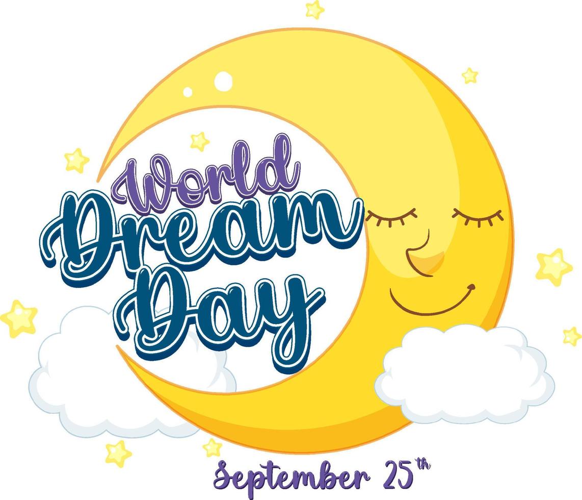 diseño de banner del día mundial de los sueños vector