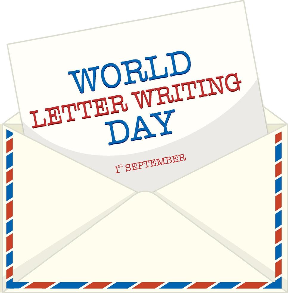 World Letter Writing Day Banner Design vector