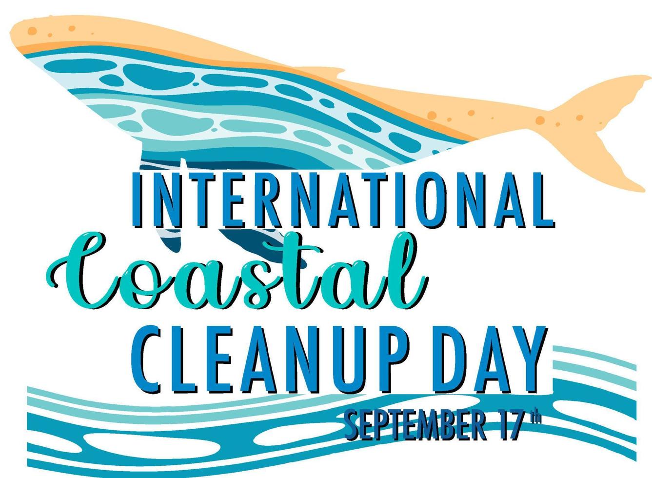 International Coastal Cleanup Day Banner vector