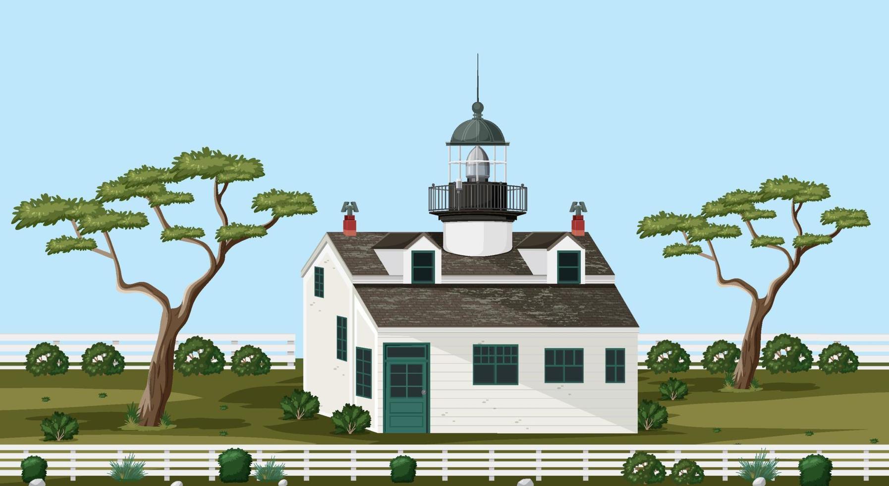 Lighthouse on the coast vector