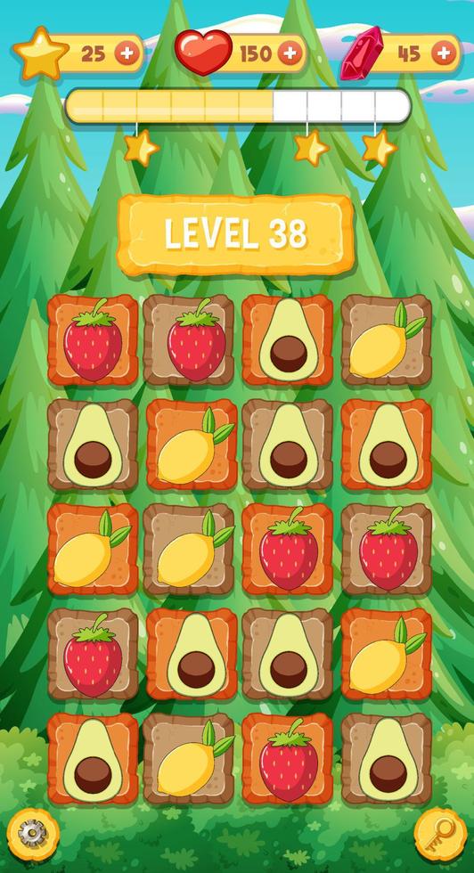 A game background template with elements vector