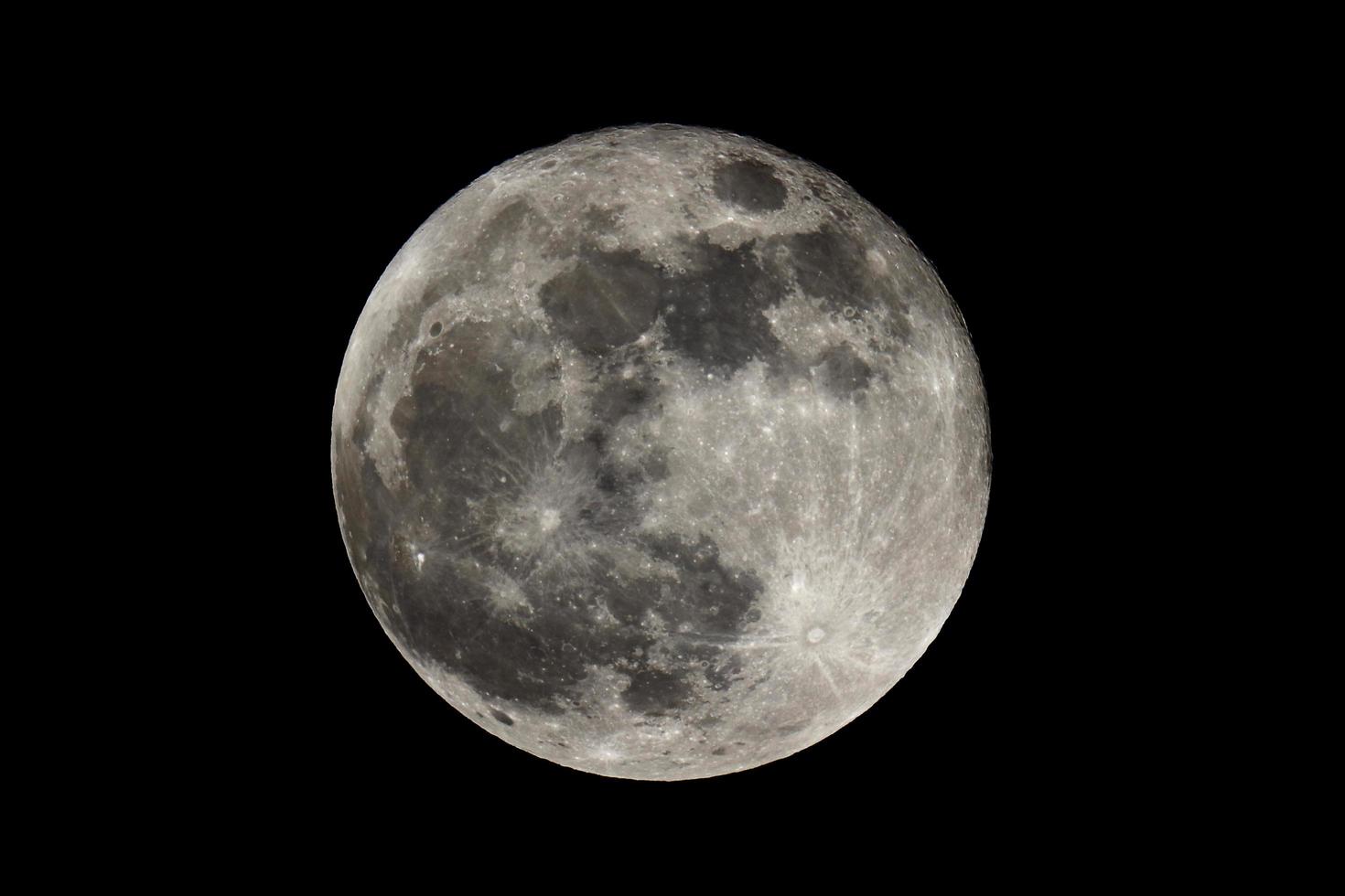 Full moon seen with a telescope photo