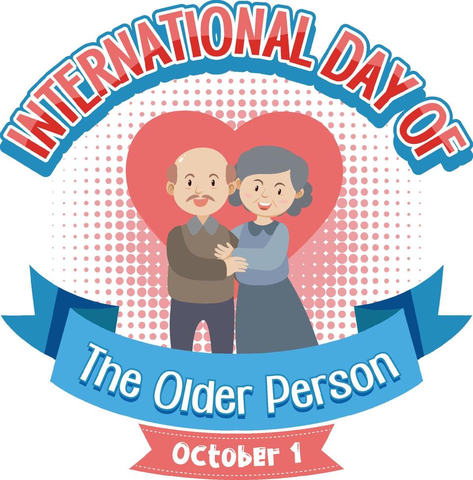 International Day for Older Person Poster Template vector