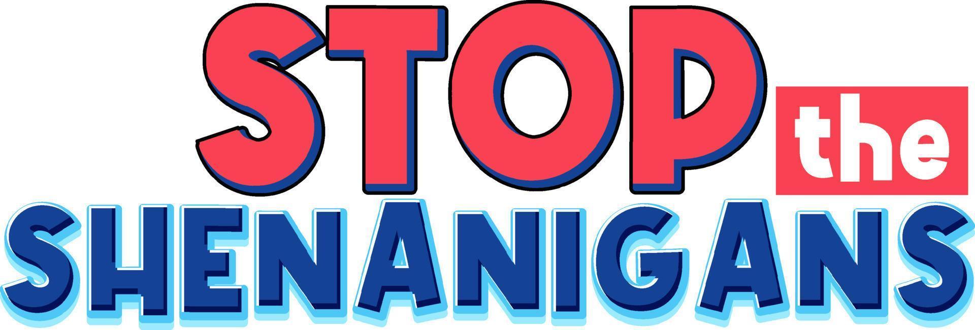 Stop shenanigans isolated word text vector