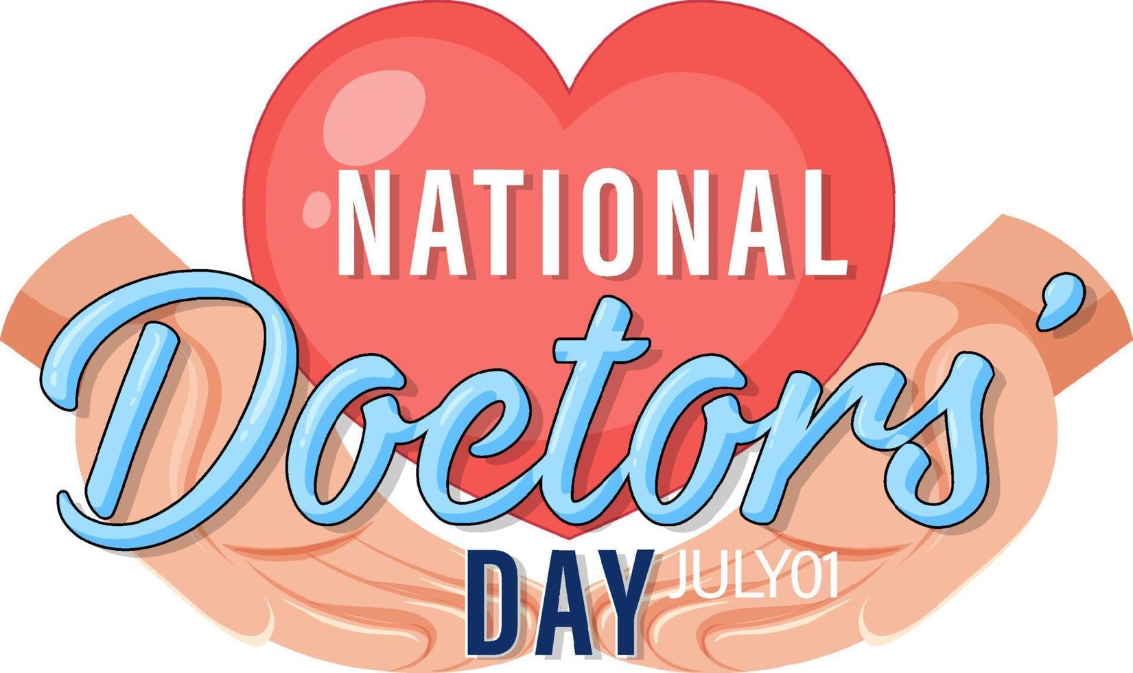 National doctor day in July logo vector