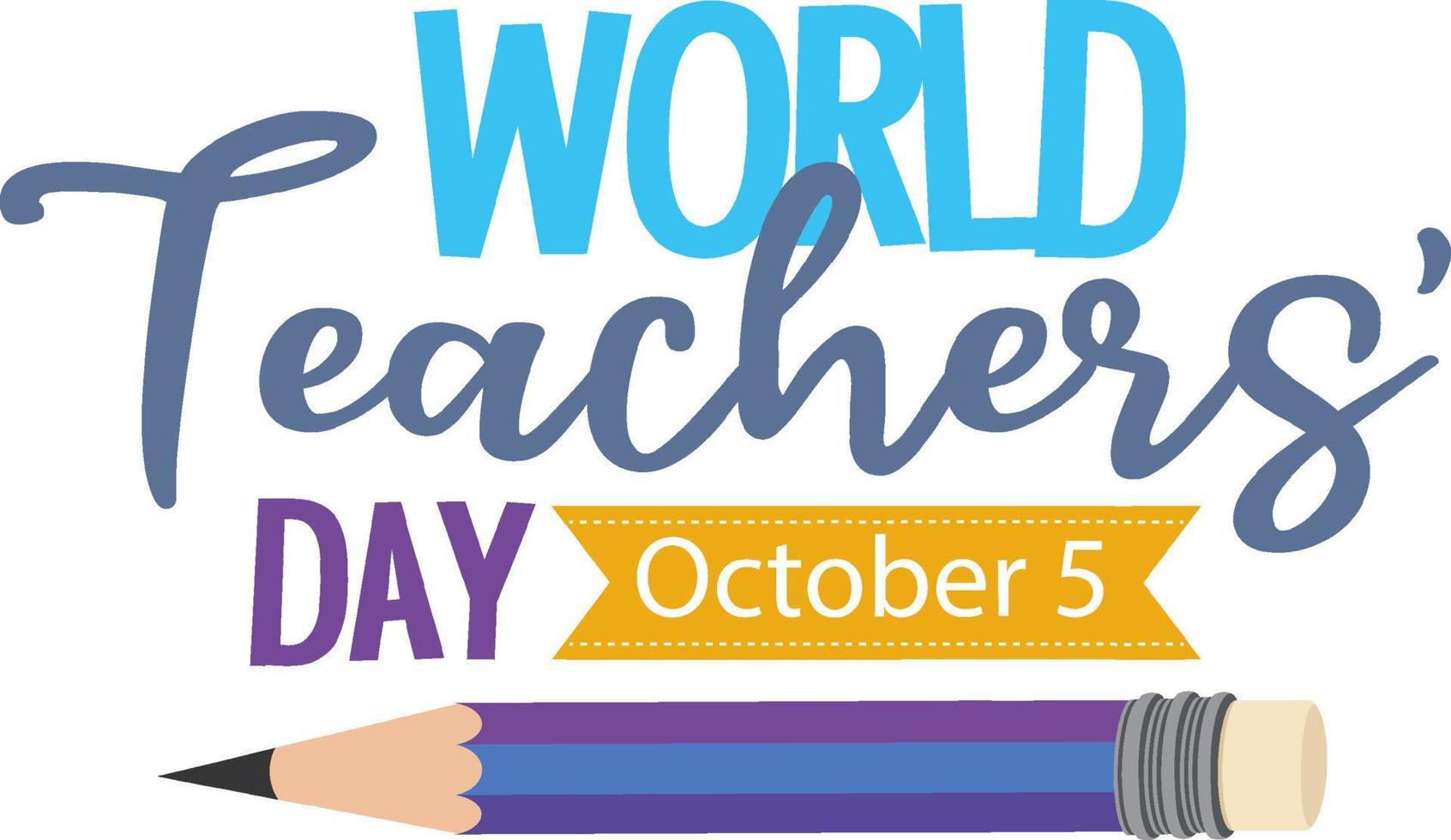 World Teacher's Day Logo Banner Design vector