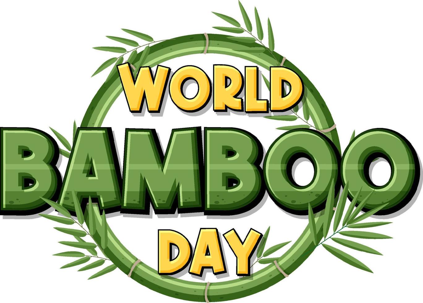 diseño de banner del día mundial del bambú 18 de septiembre vector