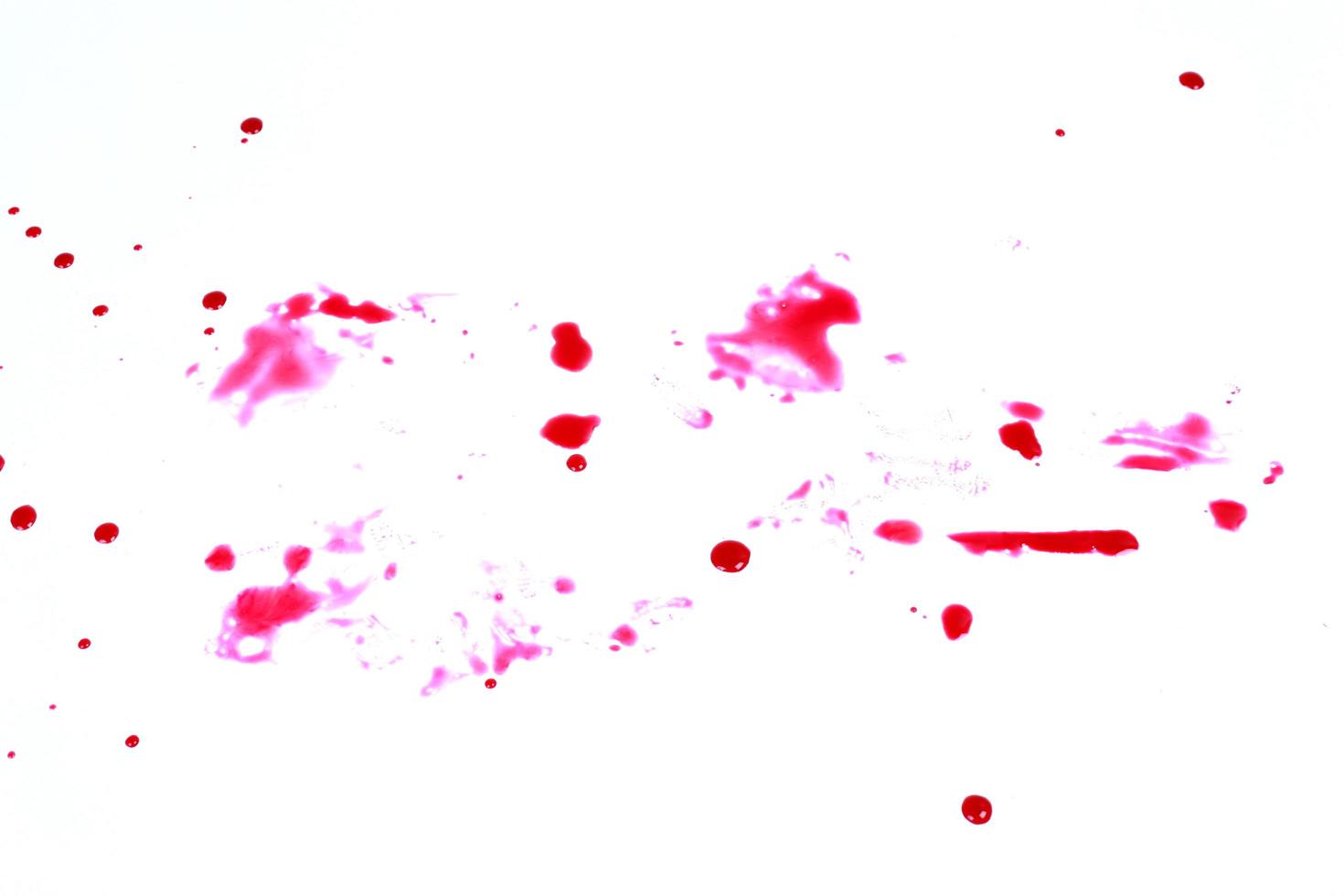 Blood stains isolated on white background photo