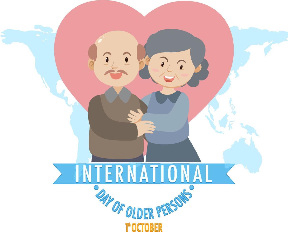 International day of older persons banner design vector