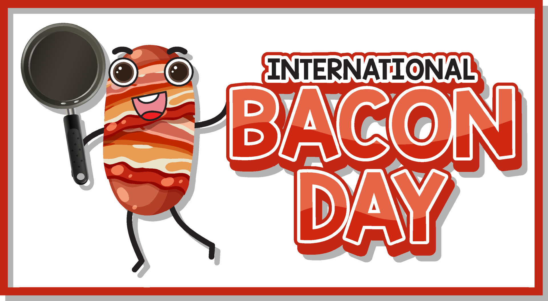 International bacon day poster design 9203186 Vector Art at Vecteezy