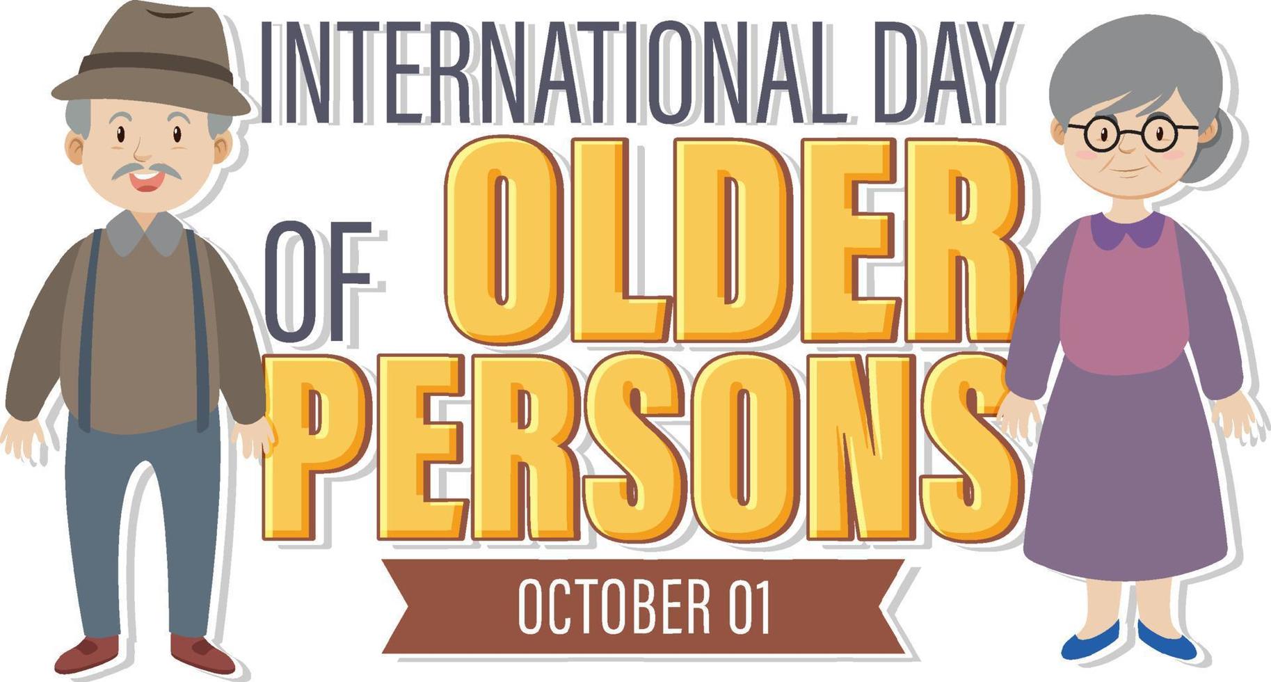 International Day for Older Persons Poster 9203301 Vector Art at Vecteezy