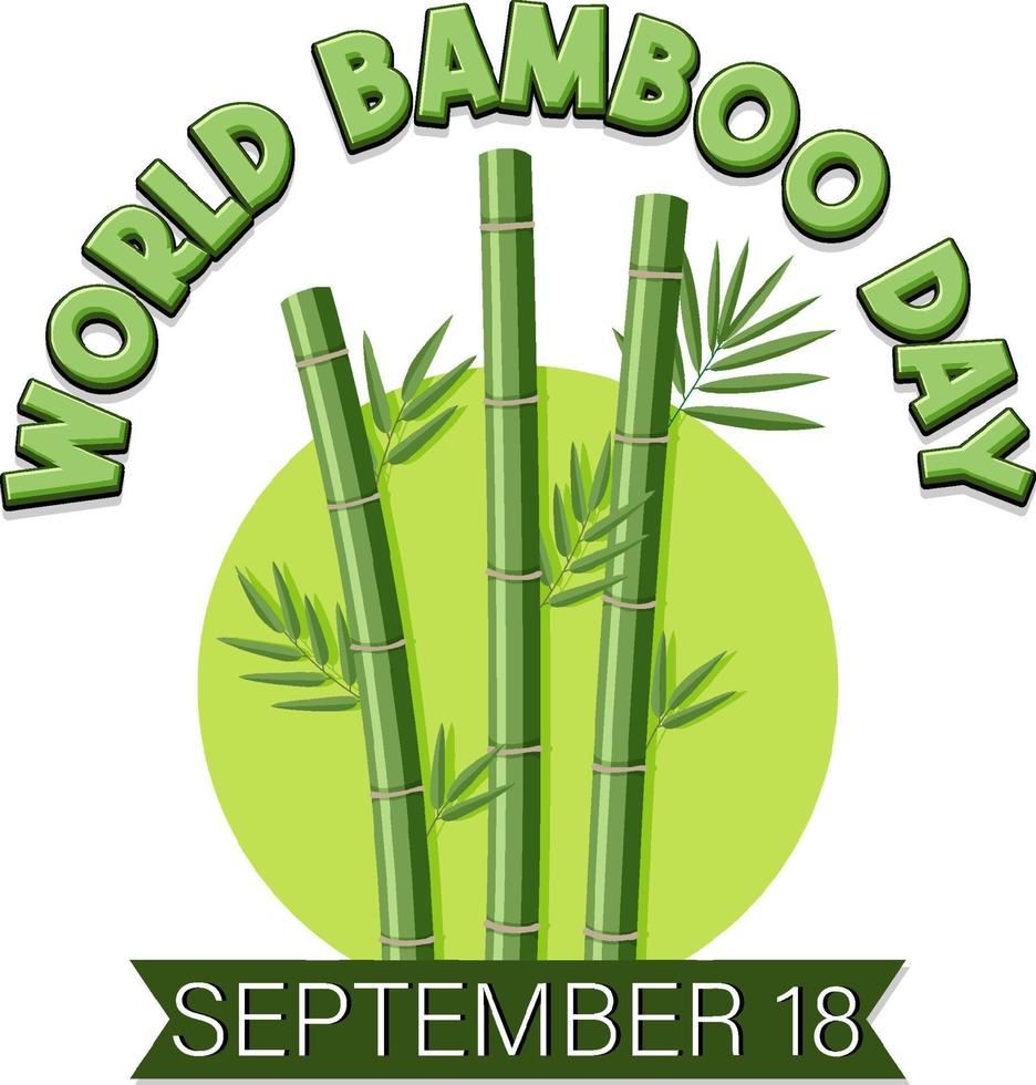 World Bamboo Day September 18 Banner Design vector